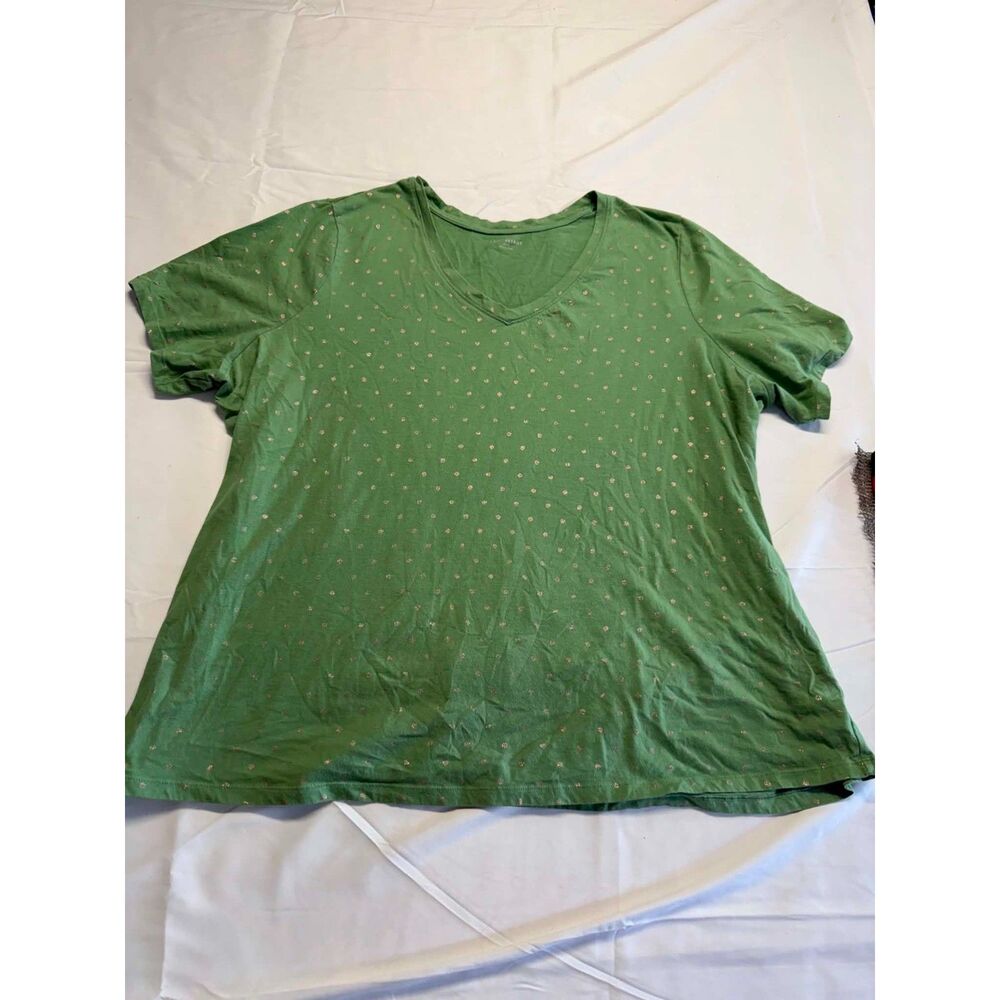 Lane Bryant Plus size 26 green womens shirt